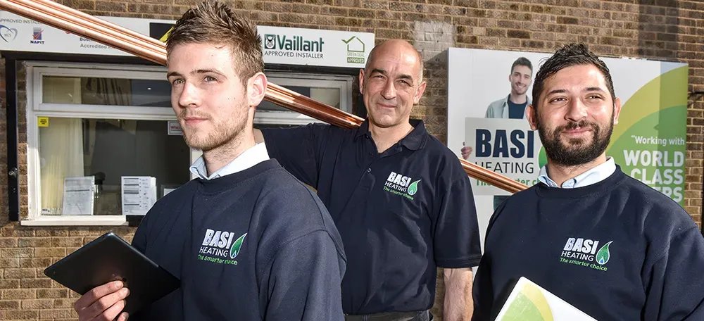 BASI engineer preparing to install a new boiler