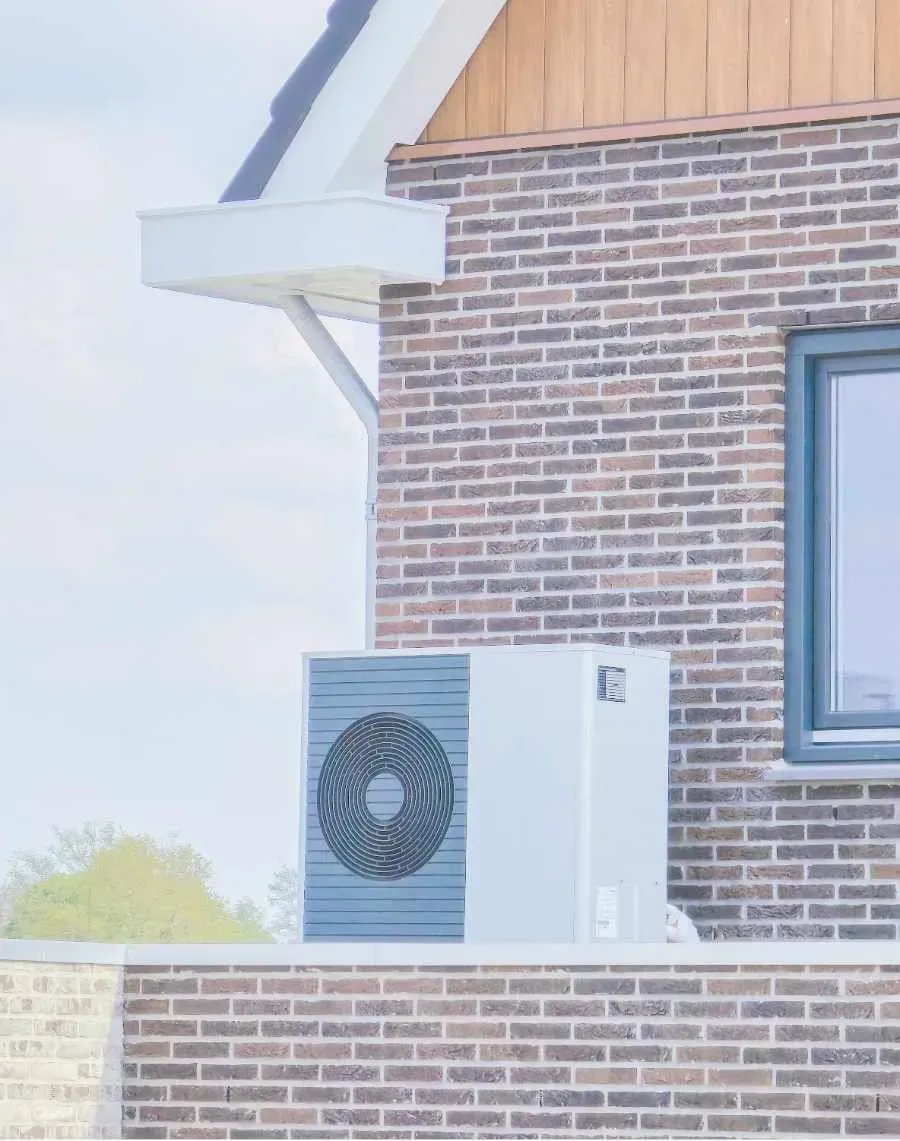 An air source heat pump installed by BASI on a Yorkshire home, BUS grant applied