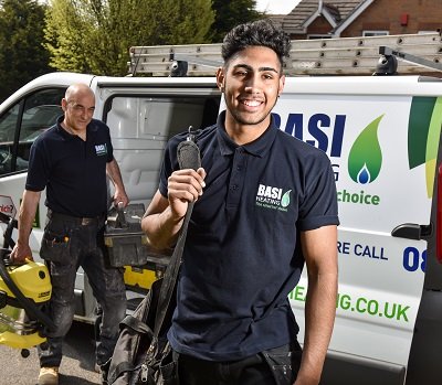 A local engineer carrying out a boiler installation