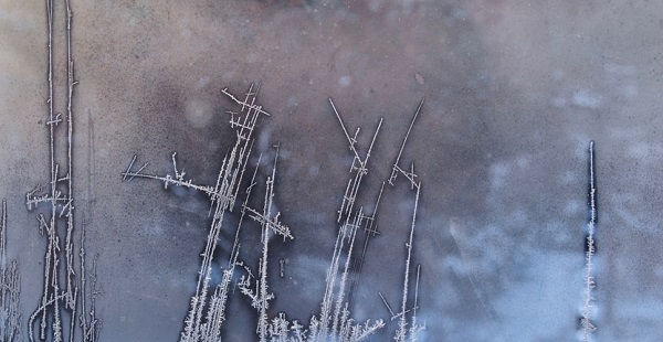 Frost forming on the inside of a window